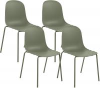 4er Set Stuhl Hardin oliv