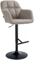 Barhocker Natoma Stoff schwarz taupe 