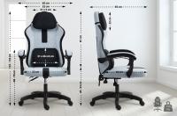 Bürostuhl Miltona Stoff grau/schwarz 