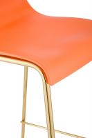Barhocker Hover Kunststoff 4-Fuß Gold orange 
