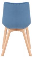 2er Set Esszimmerstühle Passaic Samt blau 