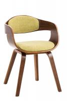 Besucherstuhl Kingston Stoff walnuss/hellgrün