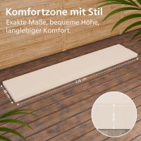 Teakbank Jackson mit Sitzkissen 240 cm + teak creme Teakbank Jackson mit Sitzkissen 240 cm + teak creme