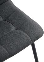 4er Set Esszimmerstühle Antibes Stoff dunkelgrau 