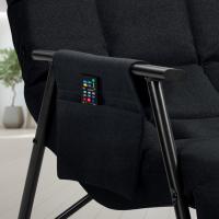 Schaukelstuhl Cathy Stoff schwarz 