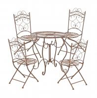2er Set Gartenstühle Kiran antik braun 