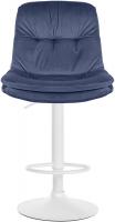 Barhocker Laurel Samt weiß blau 