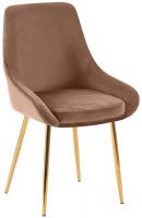 Esszimmerstuhl Elmira Samt gold braun 