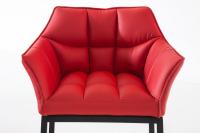 Barhocker Damaso B mit 4-Fuß Gestell rot 