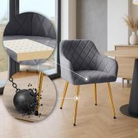 Esszimmerstuhl Monett Samt G dunkelgrau 