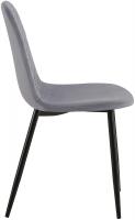 4er Set Stühle Giverny Samt grau 