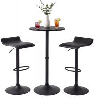 2er Bartisch Set Lumo schwarz