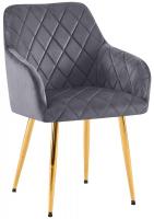 Esszimmerstuhl Monett Samt G dunkelgrau 