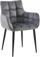 Stuhl Tirana Samt dunkelgrau