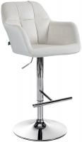 Barhocker Natoma Samt chrom creme 