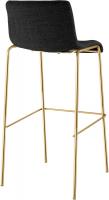Barhocker Hover Stoff 4-Fuß Gold dunkelgrau 