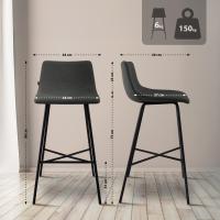 Barhocker Altona Stoff dunkelgrau Barhocker Altona Stoff dunkelgrau