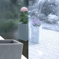 2er Set Pflanzkübel 3 grau 