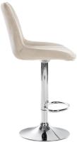 2er Set Barhocker Toni Samt chrom creme 
