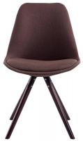 4er Set Stühle Toulouse Stoff Rund cappuccino (eiche) braun 