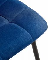 4er Set Esszimmerstühle Antibes Stoff blau 
