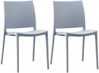 2er Set Stuhl Meton hellgrau 