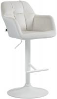 Barhocker Natoma Samt weiß creme 