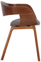 2er Set Stühle Kingston Kunstleder walnuss/grau 