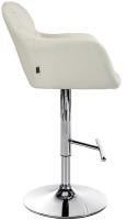 Barhocker Natoma Kunstleder chrom creme 
