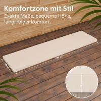 Schaukelbank Joyce mit Sitzkissen 200 cm + teak  creme 