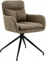 Esszimmerstuhl Somers Stoff braun 