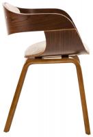 2er Set Stühle Kingston Stoff walnuss/creme 