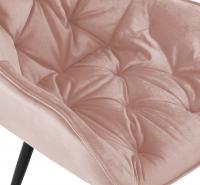 4er Set Stuhl Tanna Samt pink 