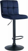 Barhocker Peru Samt schwarz blau 