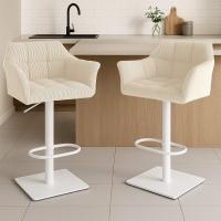 Barhocker Damaso W Cord creme 