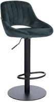 Barhocker HD Milet B Samt dunkelgrau
