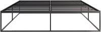 Metallbett Scala 200x200x46 cm schwarz 