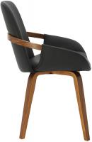 Esszimmerstuhl Bertol Kunstleder walnuss/schwarz 