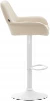 Barhocker Braga Kunstleder weiß creme 