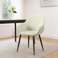 2er Set Esszimmerstuhl Luena Stoff creme 