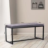 Sitzbank Barci B Kunstleder grau 