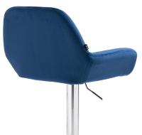 2er Set Barhocker Braga Samt chrom blau 
