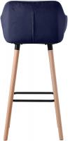 2er Set Barhocker Grant Samt dunkelblau 