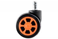 5er Pack Racing Bodenrollen schwarz/orange 