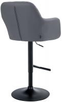 Barhocker Natoma Kunstleder schwarz grau 