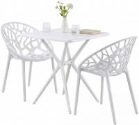 Gartenmöbel-Set Lumera mit 2 Stühlen weiß 