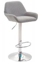 2er Set Barhocker Braga Stoff chrom grau 