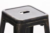Barhocker Joshua antik schwarz-gold 