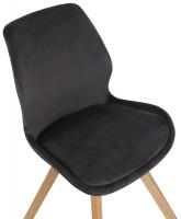 2er Set Stuhl Luna Samt dunkelgrau 