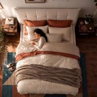 Bett Mirka 180x200 cm Stoff creme 